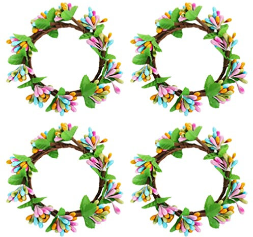 Alipis 4stücke Easter Wreath Dekoration Teiliges Mit Künstlichen Beeren Frühlingsgirlande Für Tür Und Wanddeko Für Festliche Anlässe Und Fotohintergründe Wetterfest Und Langlebig