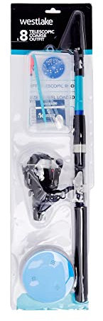 Westlake Telescopic Coarse Outfit with 8 ft Telescopic Rod, Angling Starter Kit, Fishing Accessories
