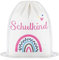 Weewooday 37 x 46 cm Schulanfang Turnbeutel Rucksack Schulkind 2024 Sportbeutel Einschulung Beutel Rucksack Regenbogen Leinwand Stoffbeutel Schulstart Geschenk für Kinder Schule