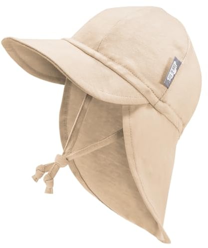 Jan & Jul 50+ UPF Sonnenhut für Kleinkinder mit Bändern und weitem Rand (Hafer, Größe M: 6-24 Monate)