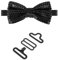 Fliege Clip, Fliege Verschluss, Fliege Hardware Clip Set, Vorgebundene Fliege, Herren Pailletten Schwarz Glitzer Fliege, Verstellbare Länge, für Party Bankett Hochzeit, Schwarz
