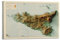 HVLS Vintage Relief, 2D-Karten-Poster, Sizilien-Karte, dekorative Leinwand, Familie, Schlafzimmer, Kunstwerk, Bild, Gemälde, 30 x 45 cm