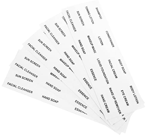 EXCEART 10stücke Reiseetiketten Für Kosmetikflaschen Wasserdichte Selbstklebende Aufkleber Für Hautpflegeprodukte Praktische Flaschenklassifizierung Und Organisation