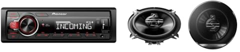 Pioneer MVH-330DAB-AN, 1DIN Autoradio mit RDS und DAB+ & TS-G1330F 3-Weg-Koaxiallautsprecher für Autos (250 W), 13 cm
