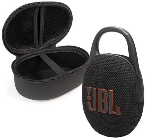 JBL Clip 5 Bluetooth Speaker and divvi! Protective Case - Black