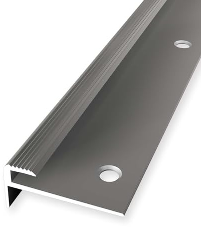 Winkelprofil 13 x 30 x 2500 mm Treppenprofil Treppenkante Treppenkantenprofil Aluminium eloxiert Geriffelt Versenkt Gebohrt Edelstahl