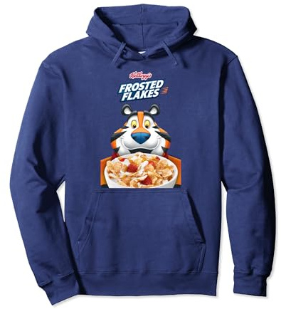 Kellogg's Frosties Frosted Flakes Cereal Tony the Tiger Bowl Pullover Hoodie