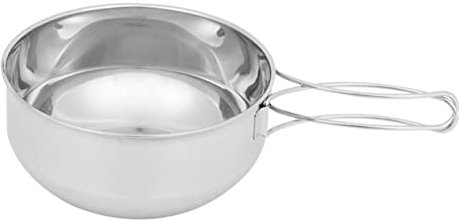 KITANDOVE Portable 500ml Camping Pot Bowl 304 Stainless Steel for Camp Kitchen Set Cooking Sets for Camping