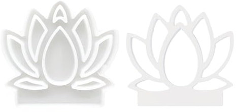 Lotus Silikonformen Gießformen,Diy Silikonform Einschieber,Weißes Silikonformen Gießformen,Hohl Giessformen Silikon,Wiederverwendbar Silikonform Gießform,für Handgefertigte Bastelarbeiten Kuchen und K