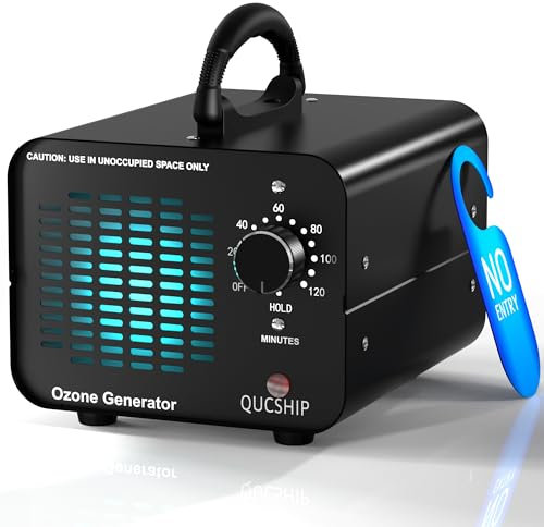 Ozongenerator 128,000mg/Std, kommerzielles Ozongerät, industrieller O3-Ozon-Luftreiniger, Geruchskiller und Geruchsentferner für Zimmer, Ozongenerator Auto/Wohnung/Rauch/Haustiergerüche/Küchengerüche