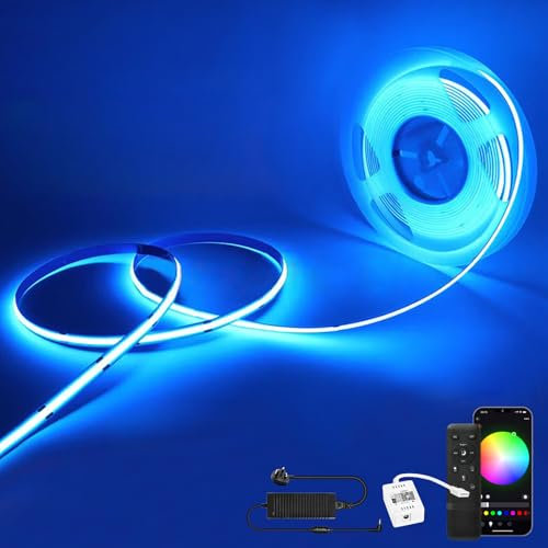 led Strip Light 10M,RGB COB Led Strip 5760LEDs WiFi Strip Lights Dimmable 24V5A Flexible led Rope Light for Bedroom,Kitchen,TV backlights DIY Lighting,Work with Alexa/Google Home
