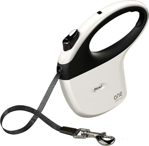 flexi® ONE Hunde Roll-Leine, brilliantes Hochglanz Weiß, Gurt 5m | Das neue flexi® Gefühl: Die elegante One ist ein echter Hingucker Hochglanzfinish trifft auf samtweichen Softgriff