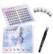 NAGARAKU Cils Auto-Adhésifs avec Pince 72 Fans Self Adhesive Lash Monobloc Flocons Fins Sans Dissolvant De Colle À Presser Réutilisables Aspect Naturel Pour Toutes Les Formes D'yeux (C Curl Sunflower）