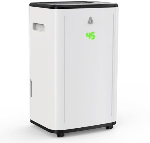 30L Dehumidifier for Home with Digital Humidity Display Covers 250m³,Two Drainage Modes,Laundry Drying and 24-Hour Timer for Damp, Black Mould and Condensation Low Noise