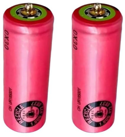 Batterie Lithium 3,7 V 1300 MAh for Rasoir Électrique Braun. Compatible avec Les Séries UR18500Y 720S-4, 790cc-4 S5/S7/S9.(2 pcs)