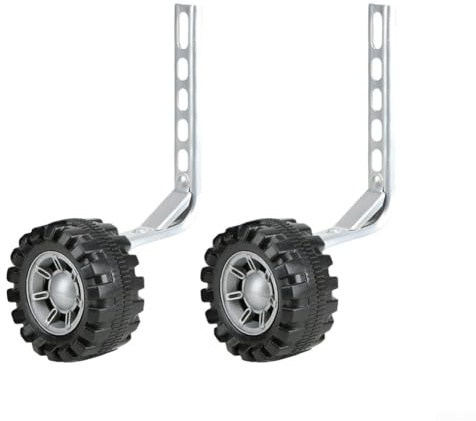 Verstellbare Stützräder für Anfänger, geeignet für 12 bis 20 Zoll Fahrräder, erhöhte Sicherheit (Silber)