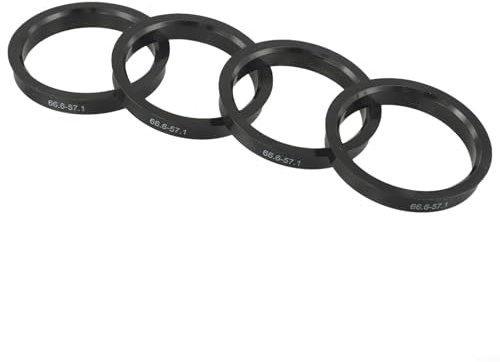Anillos centrados en el cubo para ruedas de coche, 4 unidades, 66, 6 mm de diámetro exterior y 57 1 mm de diámetro interior, mejorando el rendimiento del vehículo