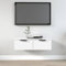 Mobile TV sospeso con cassetti, console multimediale a parete per soggiorno e camera da letto, centro intrattenimento in legno ingegnerizzato, elegante design bianco, 68 x 30 x 20 cm