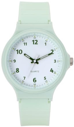 NUOVO Unisex Uhren Klassiker Herren Uhr,Schwarzes Silikon Armband Analoge Quartz-Uhr, 30M wasserdichte Armbanduhren,Sport, Arabische Zahlen für Sportliche Aktivität