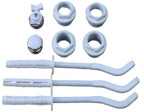 Tidevib 13-teiliges Heizkörper-Zubehör-Set für sichere Wandmontage mit 2,5 cm G auf 3/4 Zoll NPT-Gewindeanschlüssen, D- und S-Anschlüssen, Dehnschrauben und Aufhängern