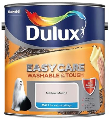 Mellow Mocha Dulux Easycare Matt Emulsion Paint 2.5L – Washable & Stain Resistant, Durable Matt Finish, Quick Dry, Low Odour Interior Wall & Ceiling Paint