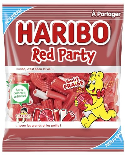 Haribo - Le paquet de bonbons Red Party goût Fraise - 200g