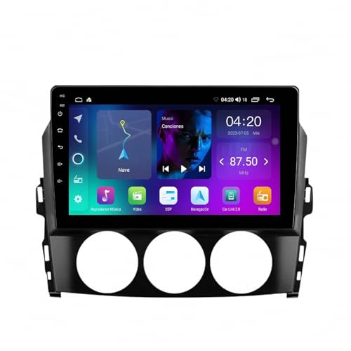 GPS Navi Navigationsgerät 2 Din für Mazda MX-5 2005-2015 Car Play mit Dashcam Sprachsteuerung Karten Navigation Bluetooth Aux Loop, GPS-Navigation, 8 Kern 6G+128G