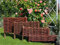 Beetbegrenzaung – Beeteinfassung Größe 100 x 10 cm – Weidenzaun – Weide Beetzaun zum Einschlagen in den Boden – Palisade zur Abtrennung von Blumenbeetwegen und Gartenbeeten