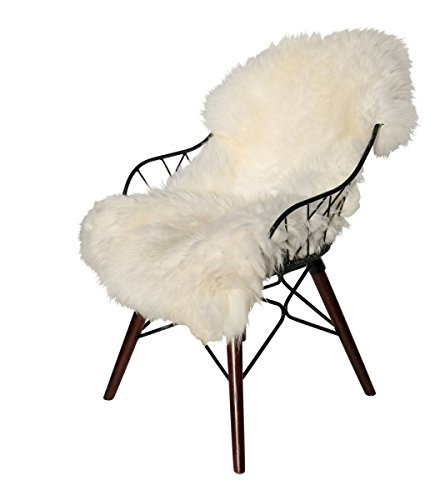 Hollert German Leather Fashion Schaffell Naturweiß Merino Fell Naturfell Teppich Läufer Dekoration kuschelig weich Größe 120-130