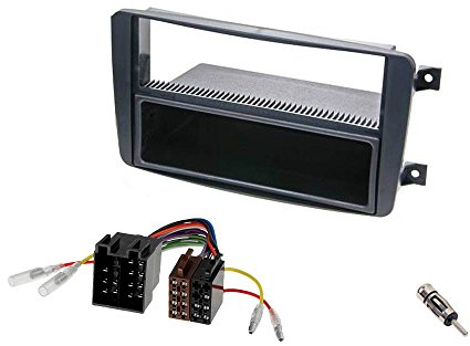 Audioproject A220 - Autoradio Einbau-Set Radioblende Mercedes C-Klasse W203 CLK W209 Viano Vito Einbaurahmen Fach Radioadapter Antennenadapter ISO DIN