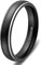 sreoci Ed Shine Eheringe für Damen und Herren 4mm 6mm matt schwarz mit polierter Kante, Titan