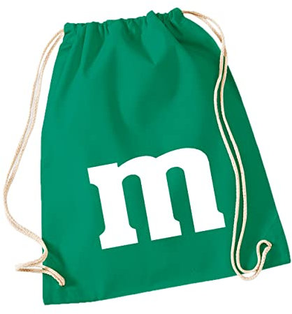 MKM Wear Fasching Turnbeutel M&M Tasche Rucksack (grün)