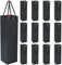 HRX Package Kraft Wine Gift Bags Single Bottle, 12PCS Sturdy Paper Wine Tote Bags with Handles for Christmas, Party, Shopping, Retail Merchandise (Black)