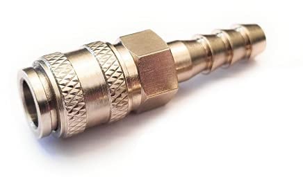 Female Inline Quick Release Fitting Coupling for 8mm Bore Butane/Propane Gas Hose - Ideal for Gas BBQ - Patio Heater, Camping Gas Cookers