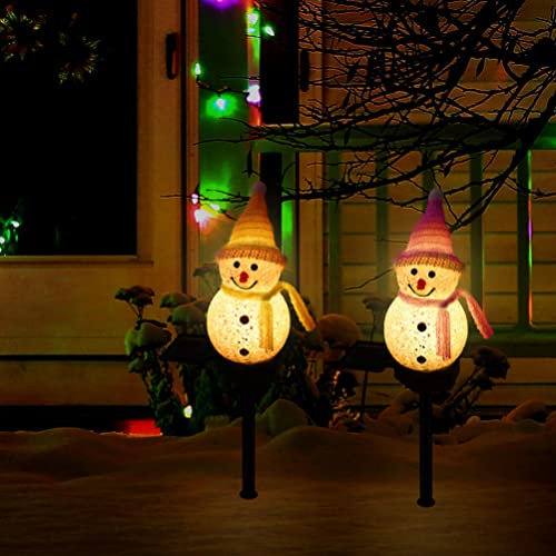 Cabilock Led Solar Gartenlampe Schneemann Kreative Außenbeleuchtung Für Garten Langlebig Und Einfache Installation Dekorative Schneemannfigur Für Weihnachtsdeko Und Gartenlandschaften