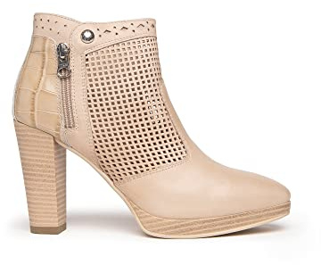 Nero Giardini E306240D Tronchetti Donna in Pelle - Champagne 40 EU