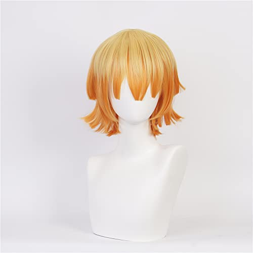 YXZCOS Perücke 【Demon Slayer: Agatsuma Zenitsu】 Cosplay Perücke Halloween Perücken Fasching Damen-/Herrenperücke Karneval Wig
