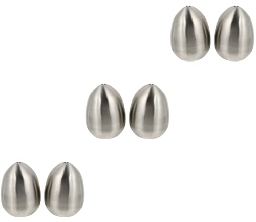 Cabilock 6 Piezas Plumero En Forma De Huevo Salero y Pimentero De Pollo Agitadores De De Pascua Titular De Condimentos Salero Pimentero Estilo Europeo Acero Inoxidable Aspersores