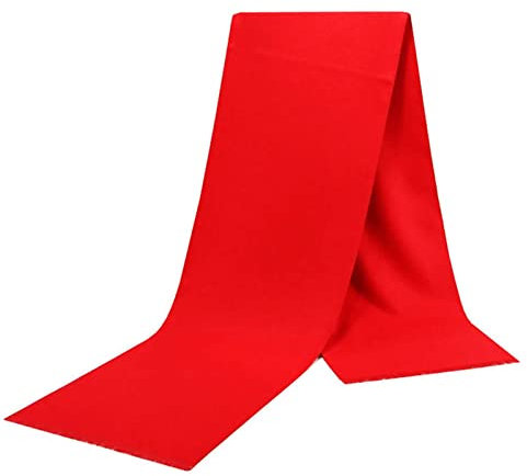 Stfery Schal Frauen Dünn, Winter Schal für Herren Scarf Viskosefaser Reines Rot Einfarbig Halstuch 180x30CM Weich Warm