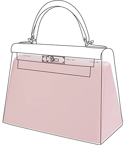 DGAZ Anpassen Memory-Kissen Einsatz für Kelly Pochette/Mini/20/25/28/32/35/40/50, Bietet 36 Farben zur Auswahl, Seide, für Frauen