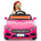 BABYCAR Mercedes elettrica per Bambini CLS 350 AMG 12V FULL OPTIONAL e OCCHIALI OMAGGIO - Macchina elettrica per bambini con Licenza Ufficiale Sedile in Pelle, Telecomando Porte Apribili e MP3 (Rosa)