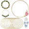 10 Stück 10cm Traumfänger Ringe Metall Kranz Rahmen Gold Metallring Drahtring Traumfänger Metallringe Zum Basteln Makramee Ringe,Deko Ring,für DIY Floral Hoop,Hochzeitskranz,Floristik,Wandbehang