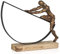 Moritz Skulptur I Turner I 43 x 9,5 x 32 cm I Holzdeko I Skulpturen Deko I Modern I Wohnzimmer I aus Holz I Holzskulptur