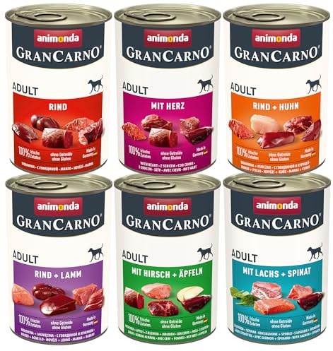 animonda GranCarno Adult Cibo per cani bagnato per cani adulti Variation II 1 x 6 x 400 g