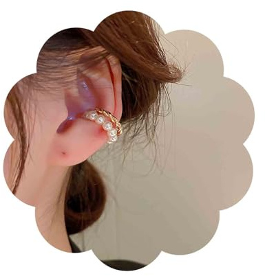 Aneneiceera Boho Perle Kreis Manschette Ohrringe Gold Ring Helix Ohrmanschette Minimalistische Cz Clip Auf Schmuck Für Frauen