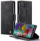 XYGLOW Handyhülle für Samsung Galaxy A51 4G Hülle Klappbar Premium PU Lederhülle Klapphülle【RFID Schutz】 Kartenfach Standfunktion Schutzhülle für Samsung A51 4G Flip Case Wallet Tasche Cover, Schwarz