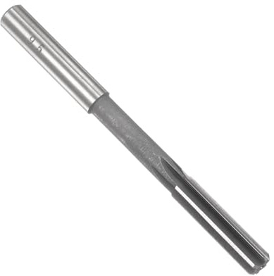 sourcing map Alesatore per serraggio 9,5 mm, H7 HSS, tornio alesatore a 6 scanalature dritte, utensile da taglio a gambo rotondo, punta da trapano per alesatura metrica per foro metallico in acciaio