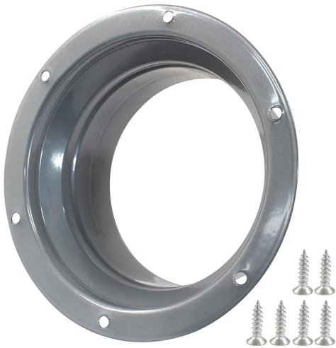 Piutouyar Brida de conector de conducto de 75 mm, bridas de metal plateado, conector de conducto de ventilación para calefacción y refrigeración con tornillos de montaje