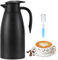 Thermal Coffee Carafe, Insulated Stainless Steel Coffee Carafes for Keeping Hot Coffee & Water Hot Beverage-12Hours, Double Walled Vacuum Coffee Carafe (black)