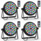 Rtktoup 4PCS RGB LED Par D-MX, 36W Bühnenlicht Strahler mit Fernbedienung und 4 Steuermodi, Disco Beleuchtung für Weihnachten Halloween Disco Show Konzerte Party